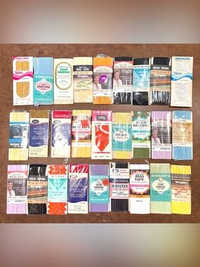 Vintage- 110 new- 45 opened, Bias Tape & Seam Binding Assorted Colors